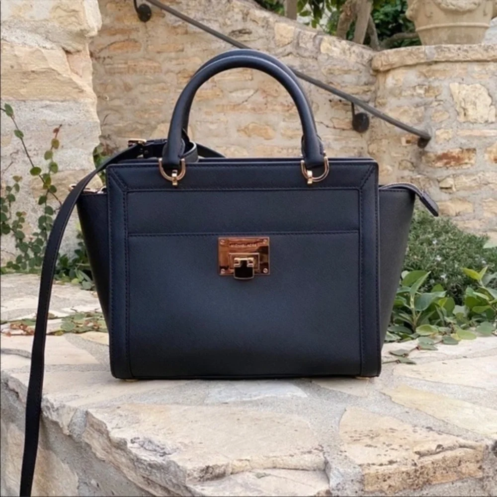 Michael kors Tina large satchel bag black